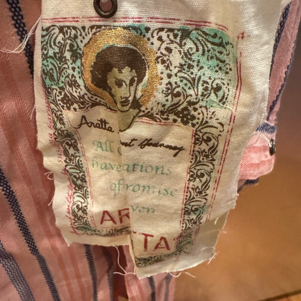 Aratta Pink and Blue Embroidered Blouse - Picture 6 of 9